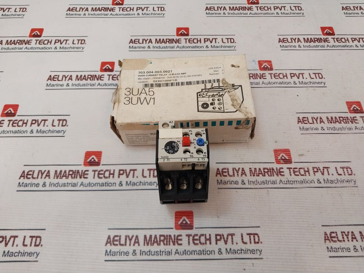 Siemens 3Ua50 00-0G Overload Current Relay 0.4-0.63 Amp 660V