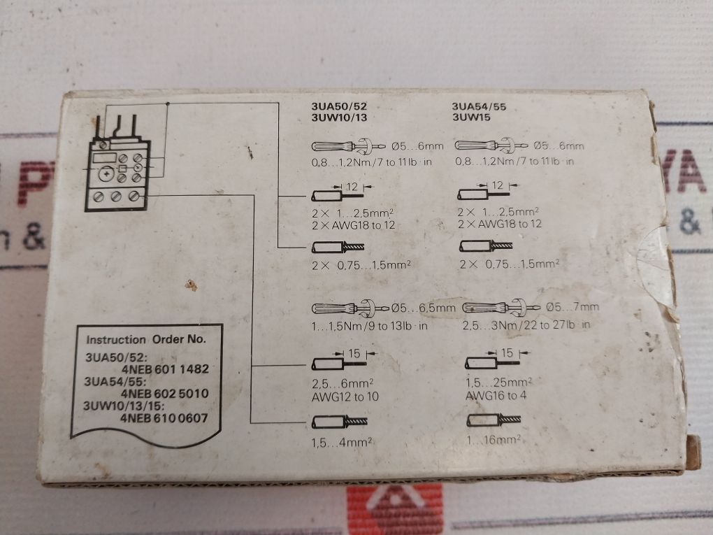 Siemens 3Ua50 00-0G Thermal Overload Relay 0.4-0.63A