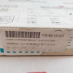 Siemens 3Ua50 00-0G Thermal Overload Relay 0.4-0.63A