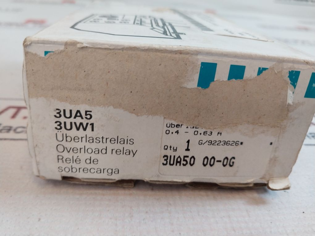 Siemens 3Ua50 00-0G Thermal Overload Relay 0.4-0.63A