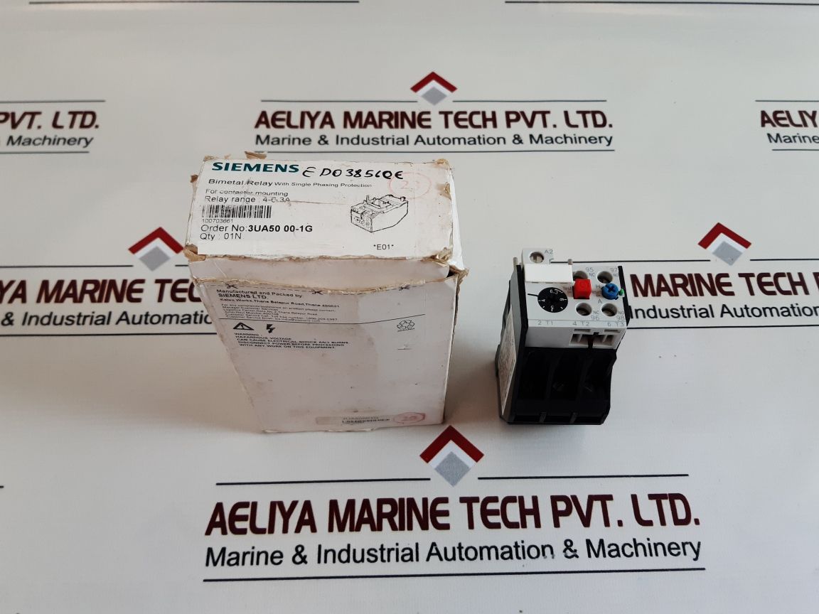Siemens 3Ua50 00-1G Overload Relay 4-6.3A Free Shipping