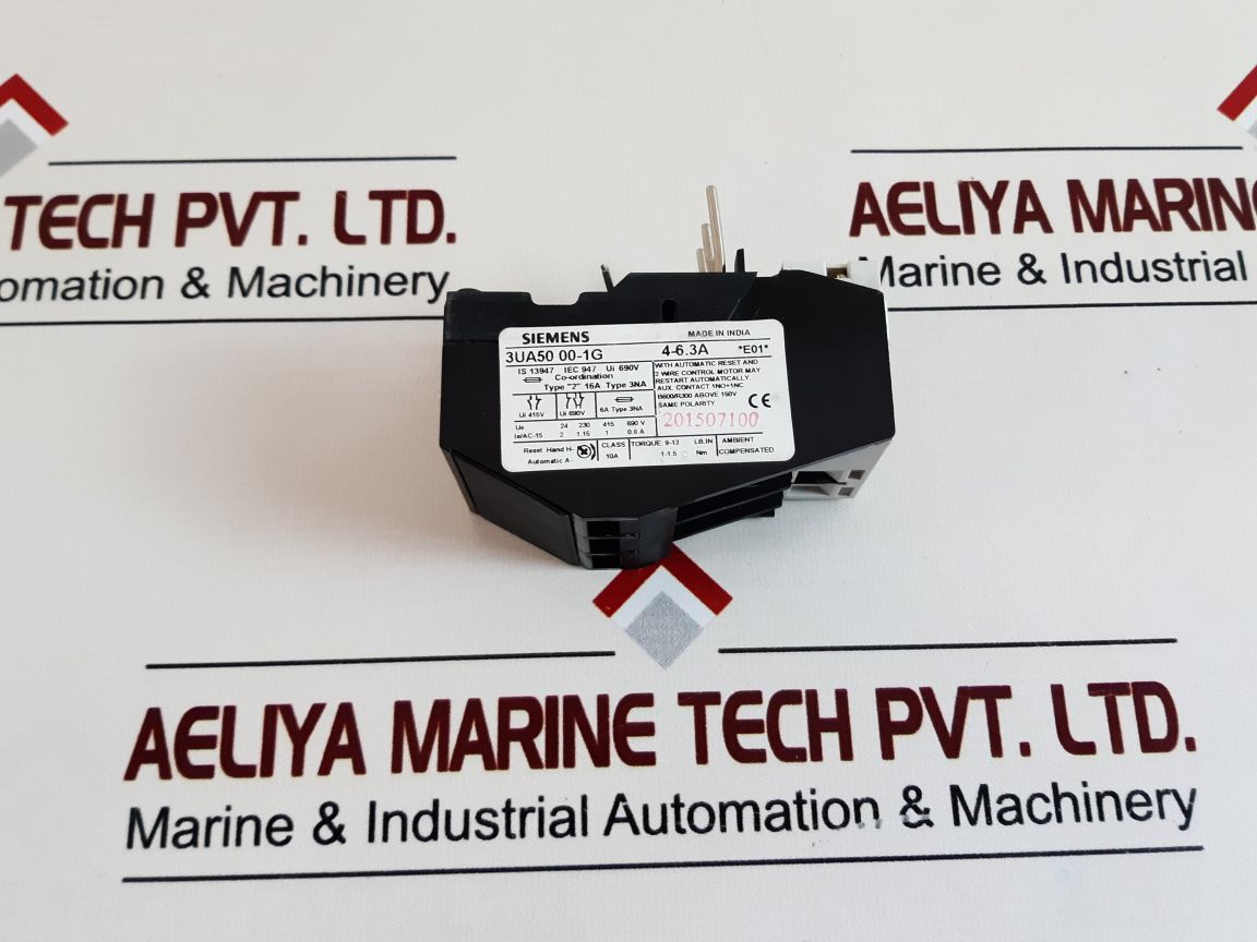 Siemens 3Ua50 00-1G Overload Relay 4-6.3A Free Shipping