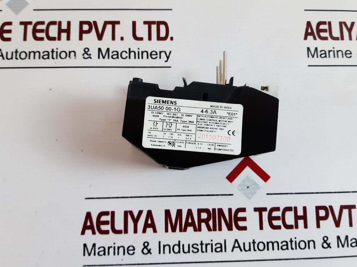 Siemens 3Ua50 00-1G Overload Relay 4-6.3A Free Shipping