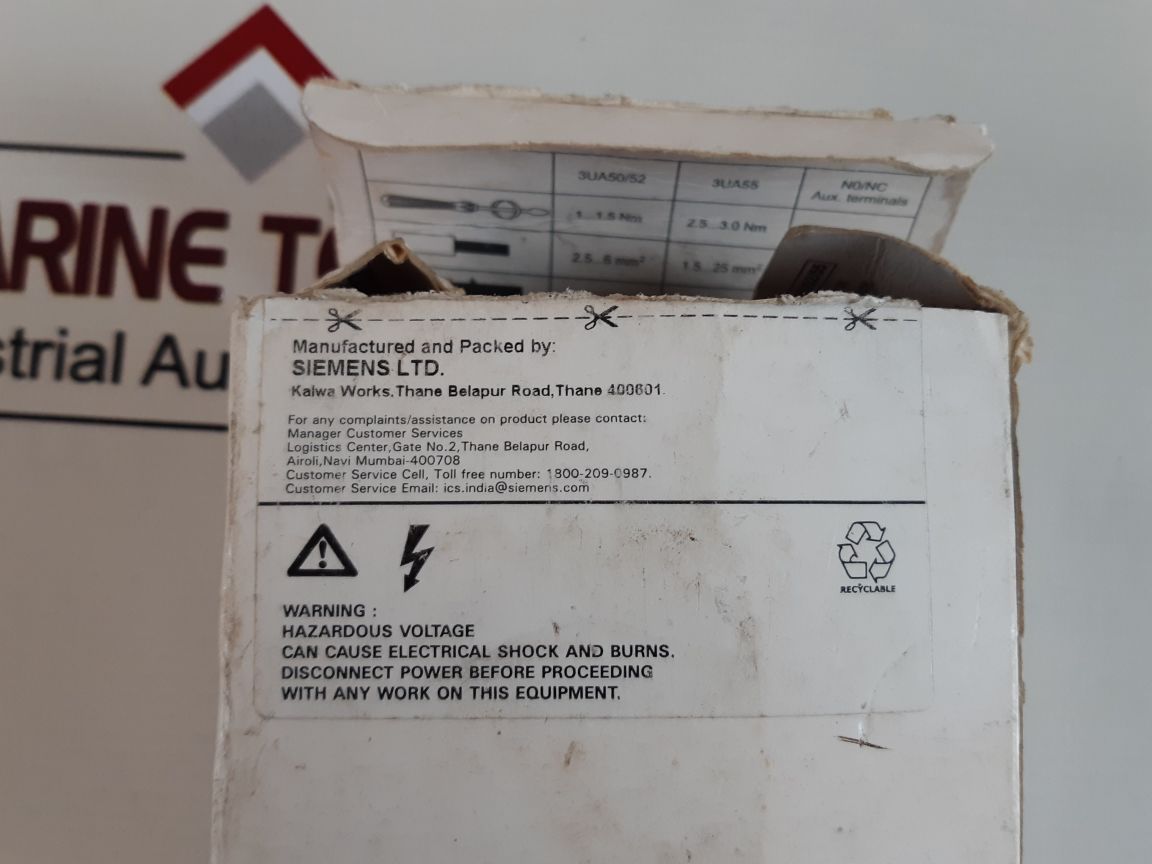 Siemens 3Ua50 00-1G Overload Relay 4-6.3A Free Shipping