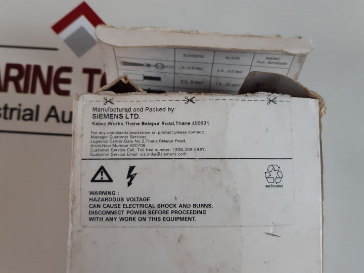 Siemens 3Ua50 00-1G Overload Relay 4-6.3A Free Shipping