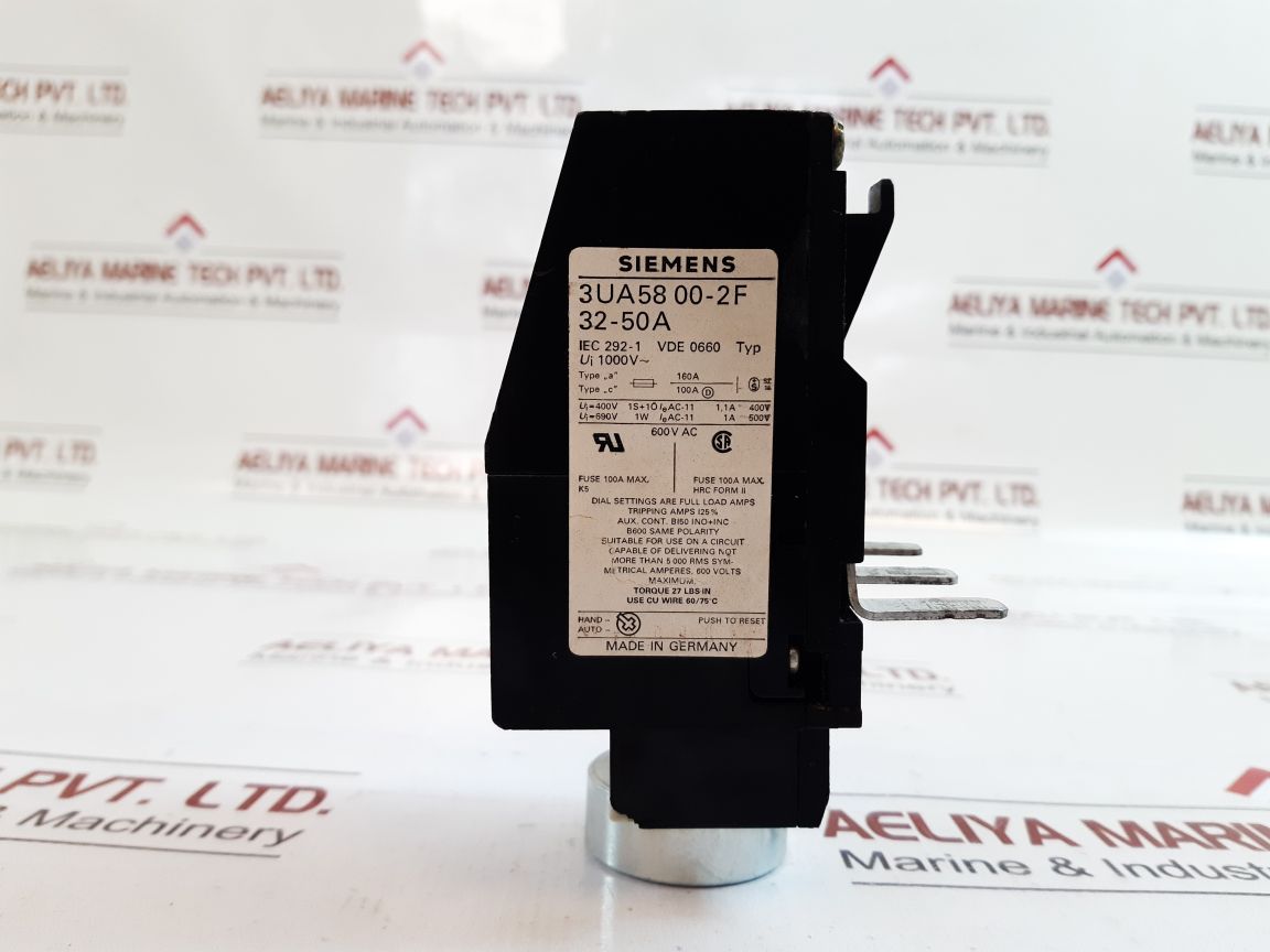Siemens 3Ua58 00-2F Overload Relay 0660