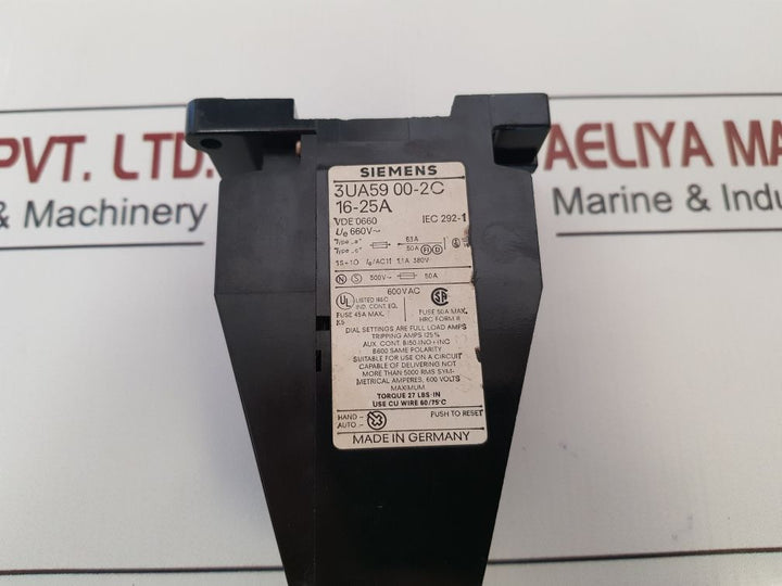 Siemens 3Ua5900-2C Contactor 16-25A
