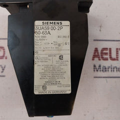 Siemens 3Ua59 00-2P Overload Relay 600Vac