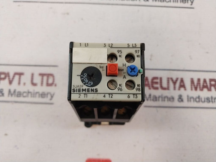 Siemens 3Ua59 00-2P Overload Relay 600Vac
