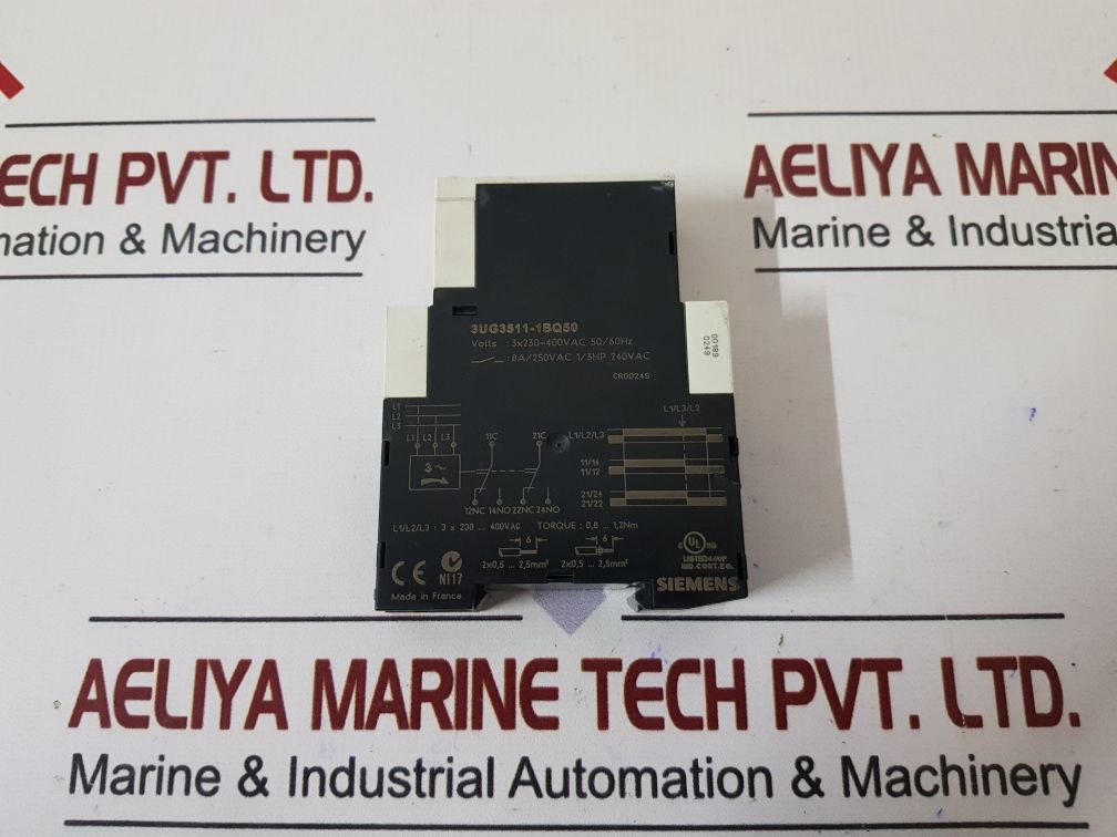 Siemens 3Ug3511-1Bq50 3-phase Sequence Relay