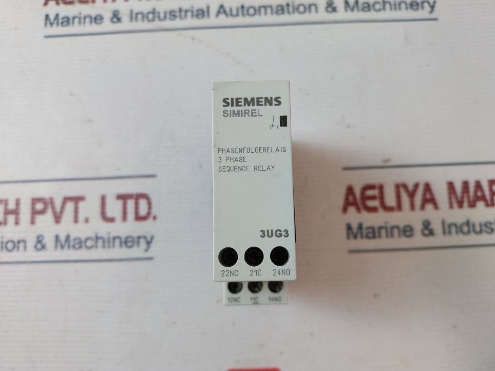 Siemens 3Ug3511-1Bq50 3 Phase Sequence Relay 250 Vac