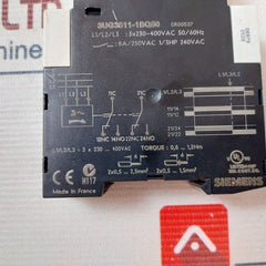Siemens 3Ug3511-1Bq50 3 Phase Sequence Relay 240Vac