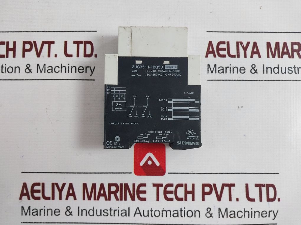 Siemens 3Ug3511-1Bq50 3 Phase Sequence Relay
