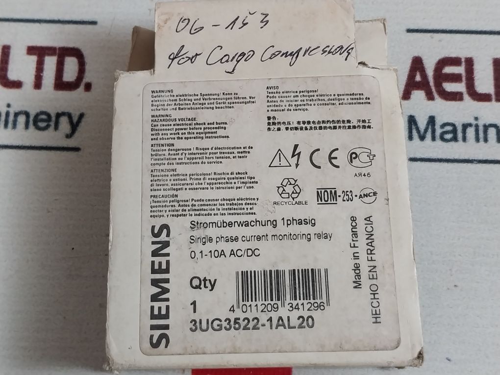 Siemens 3Ug3522-1Al20 Single Phase Current Monitoring Relay