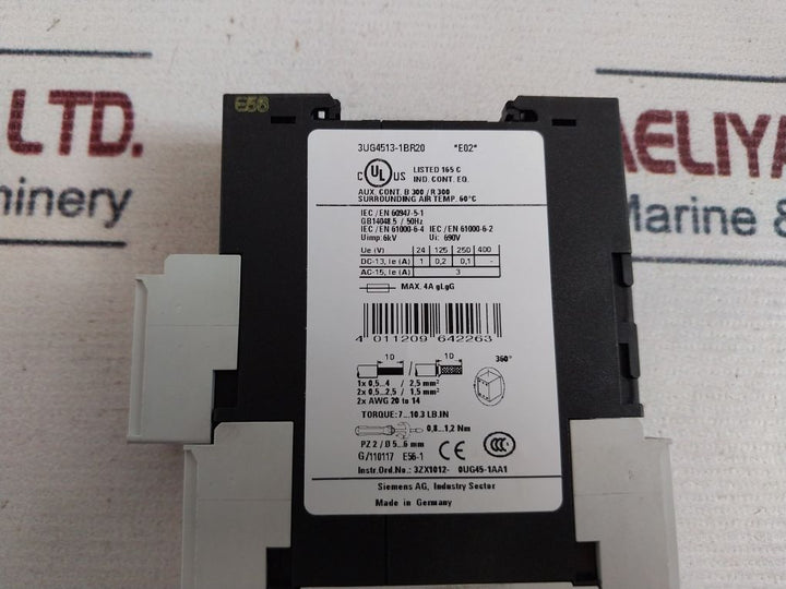 Siemens 3Ug4513-1Br20 Voltage Monitoring Relay 690V