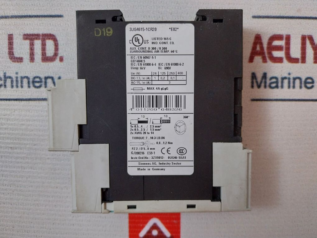 Siemens Sirius 3Ug4615-1Cr20 Monitoring Relay Gb 14048.5
