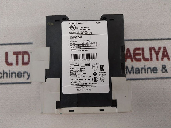 Siemens 3Ug4631-1Aw30 Voltage Monitoring Relay