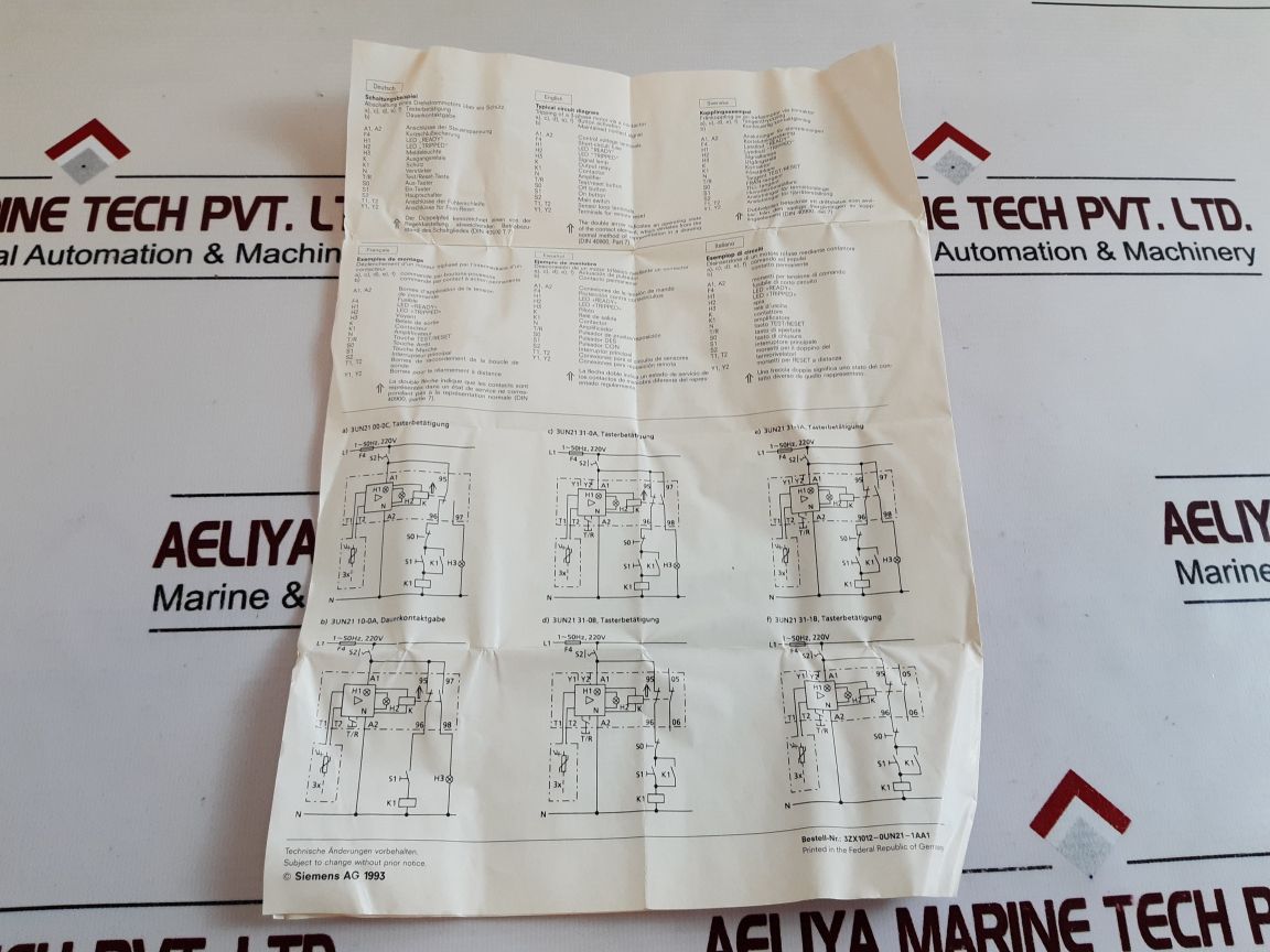 Siemens 3Un2100-0An7 Thermistor Protection Tripping Unit 3Un21