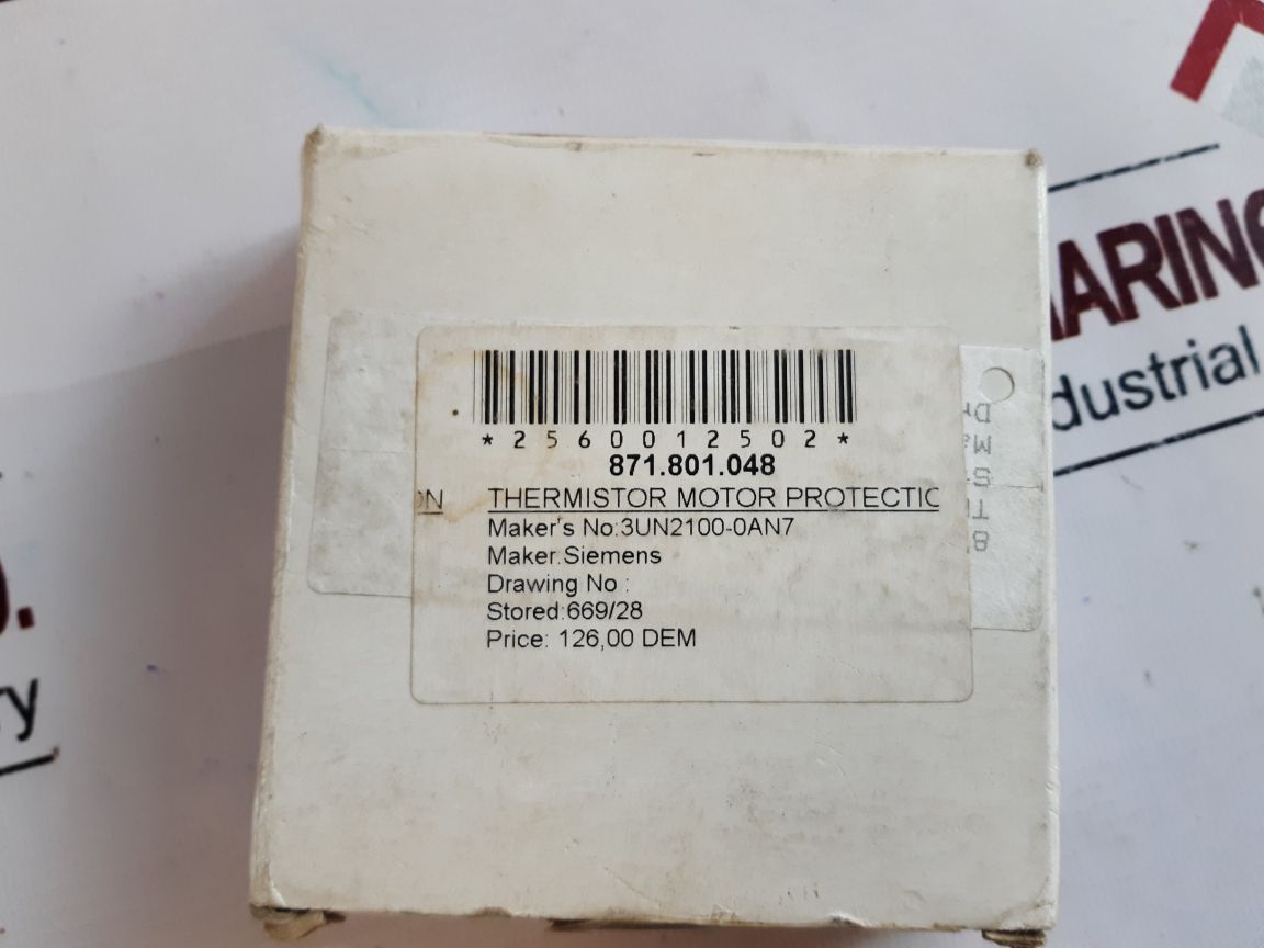 Siemens 3Un2100-0An7 Thermistor Protection Tripping Unit 3Un21