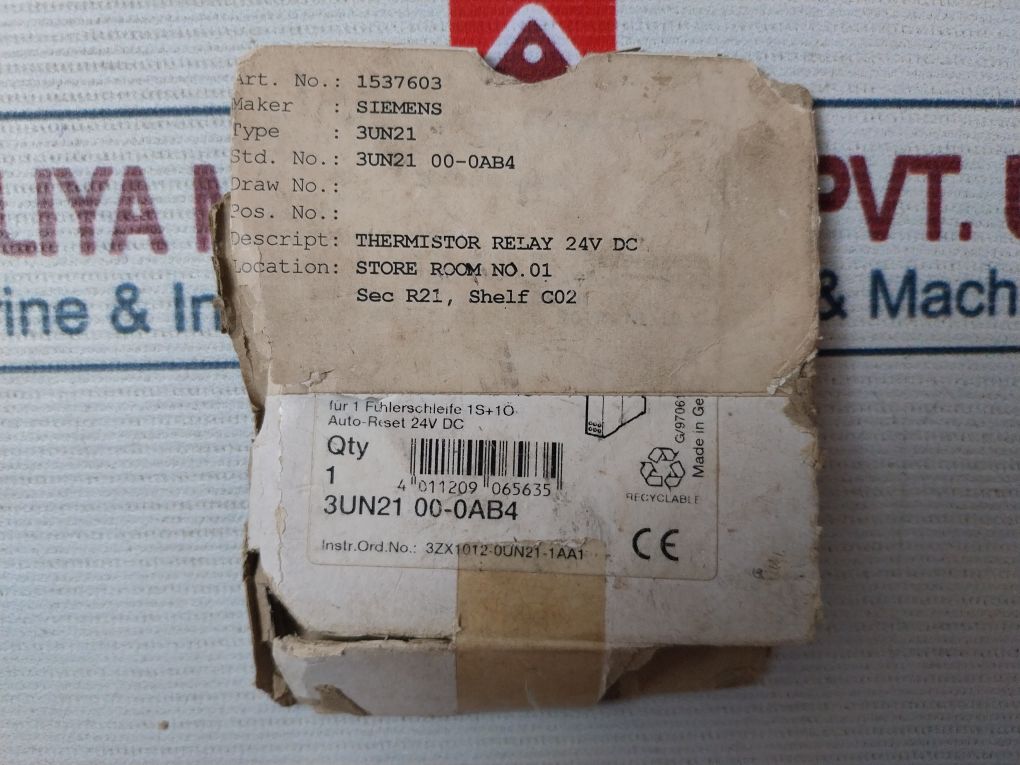 Siemens 3Un21 00-0Ab4 Thermistor Protective Relay Module
