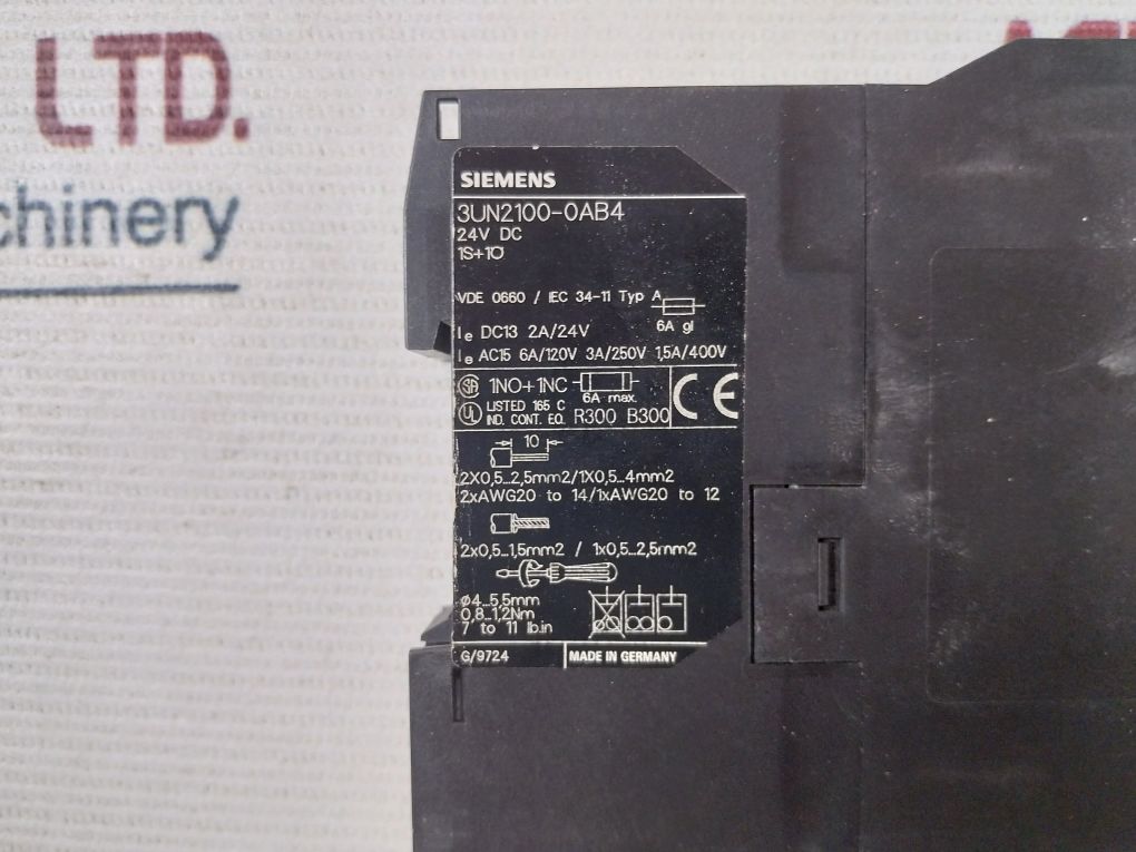 Siemens 3Un21 00-0Ab4 Thermistor Protective Relay Module