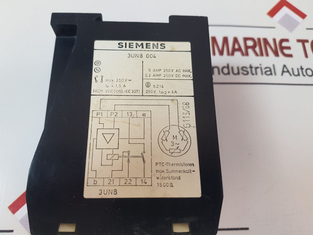 Siemens 3Un8 004 Control Relay
