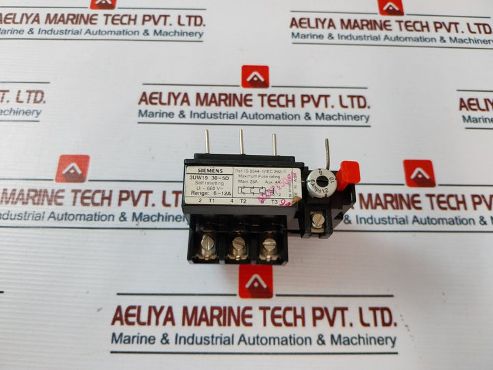 Siemens 3Uw19 30-5D Thermal Overload Relay 660V