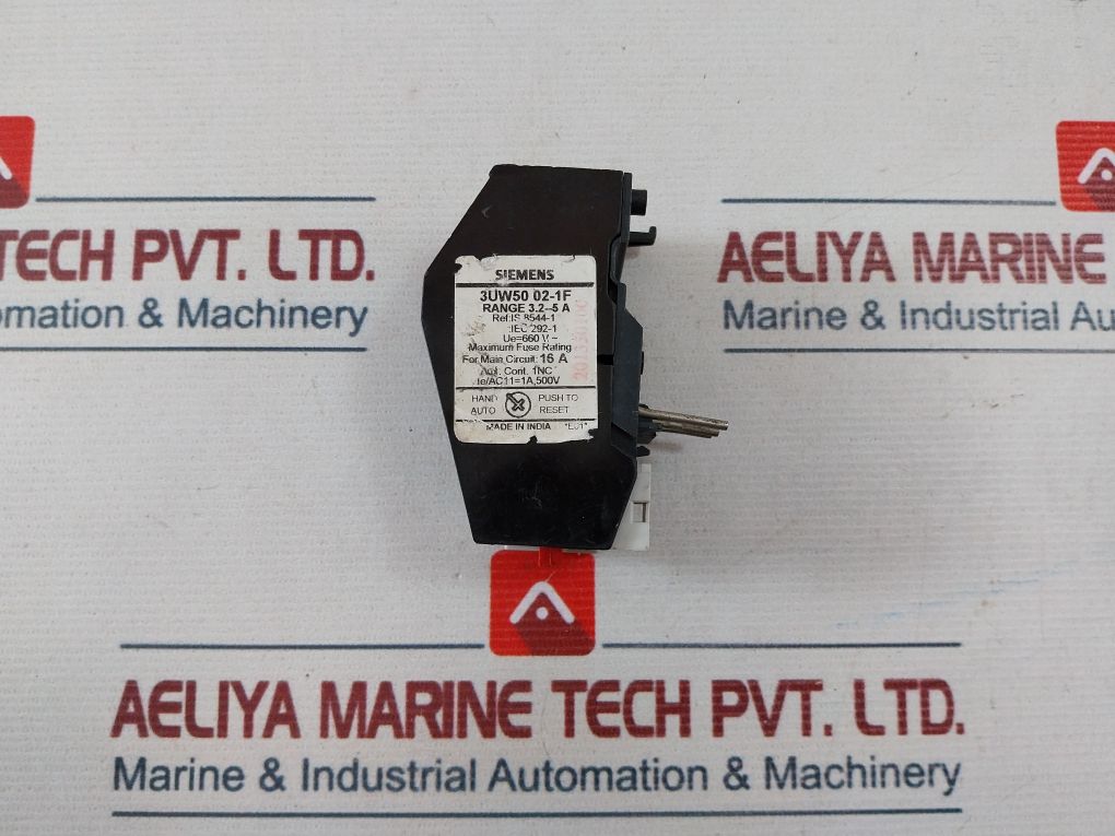Siemens 3Uw50 02-1F Thermal Overload Relay 3.2-5A