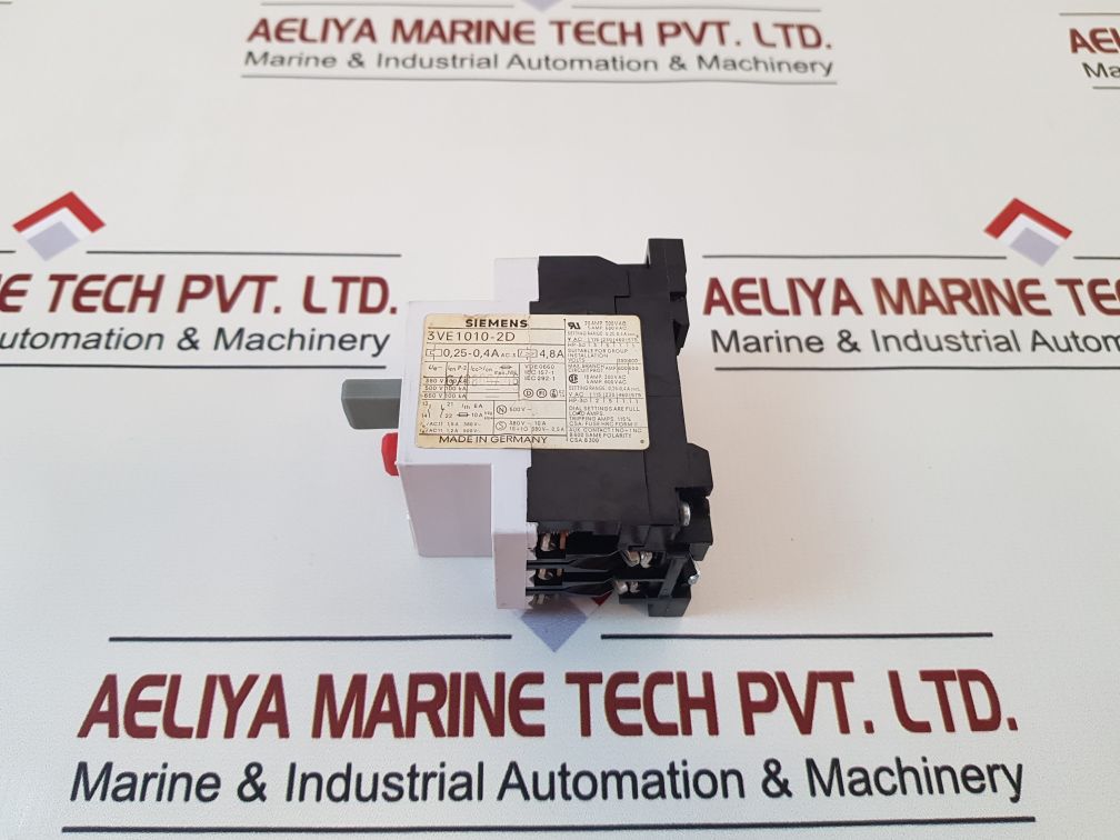 Siemens 3Ve1010-2D Manual Motor Starter 0,25-0,4A