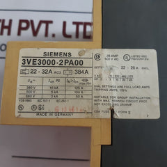 Siemens 3Ve3000-2Pa00 Motor Starter