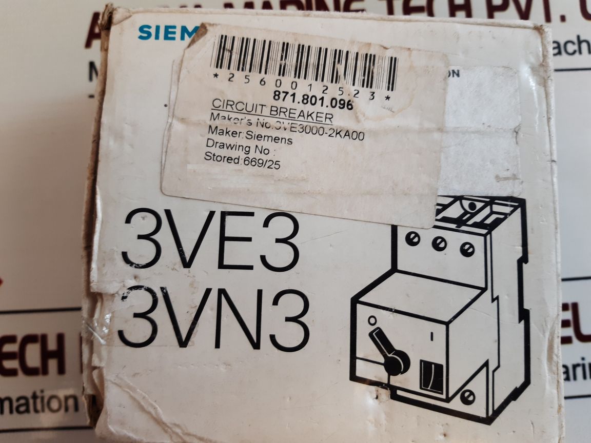 Siemens 3Ve3 000-2Ka00 Circuit Breaker