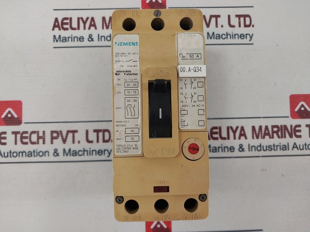 Siemens 3Vf1 231-1Dh11-0Aa0 Motor Protection Circuit Breaker