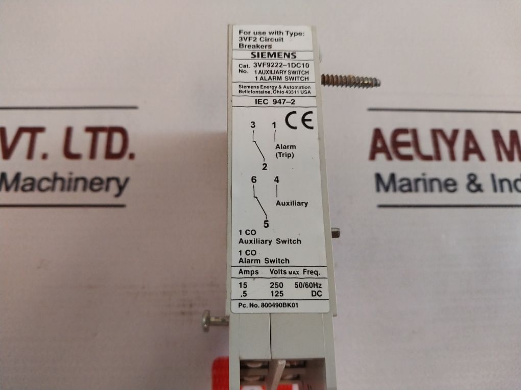 Siemens 3Vf9222-1Dc10 Auxiliary Switch