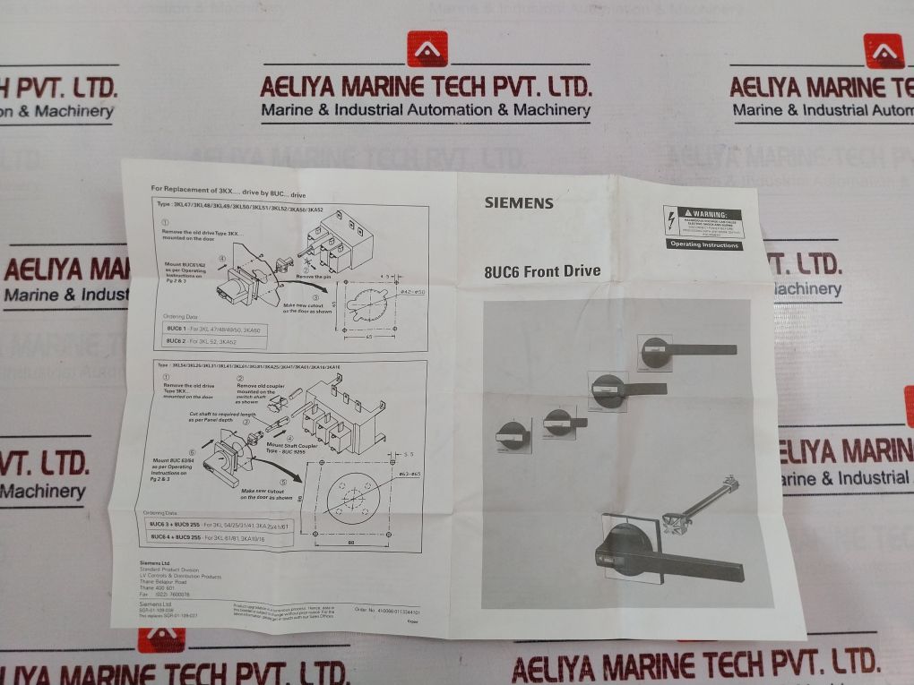 Siemens 3Vl9400-3Hq00 Rotary Front Drive Set Vl400