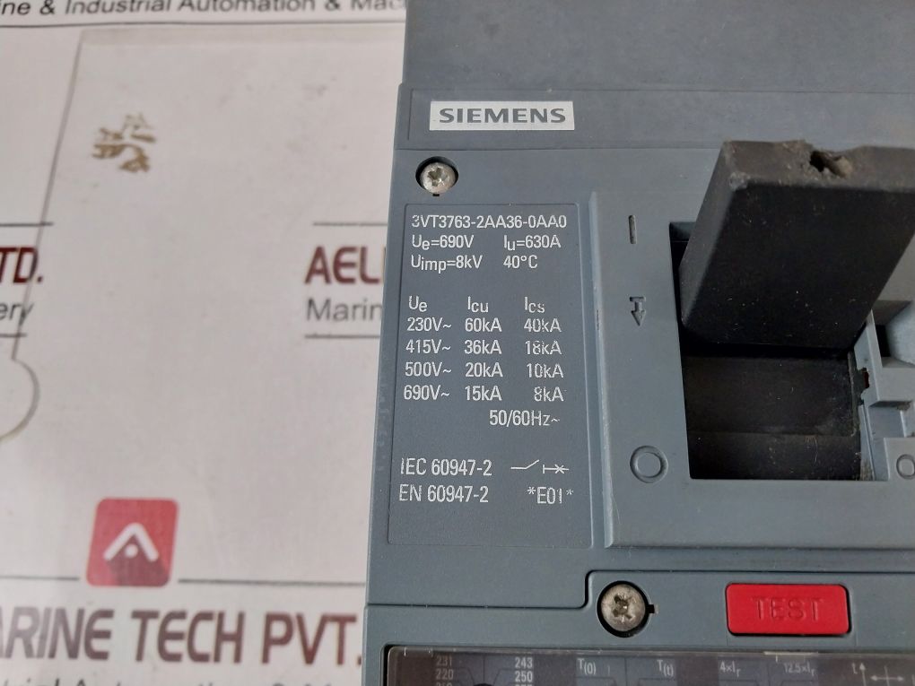 Siemens 3Vt3763-2Aa36-0Aa0 Circuit Breaker