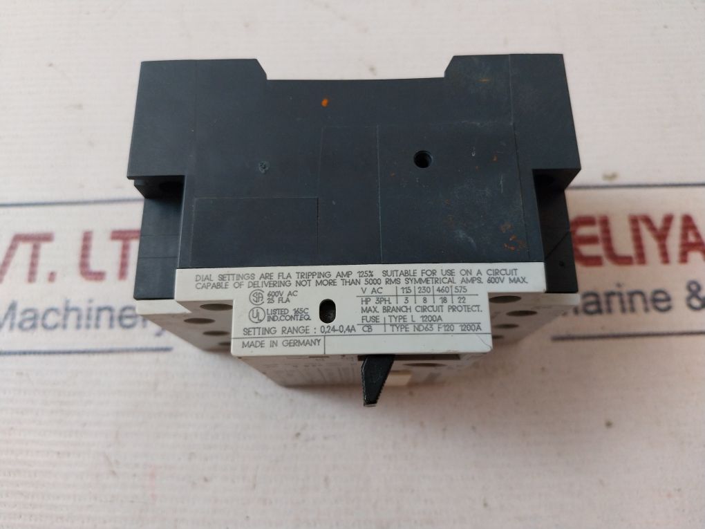 Siemens 3Vu1300-0Md00 Starter Motor Protection 380V~