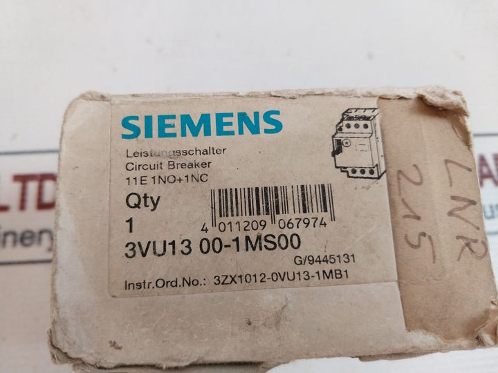 Siemens 3Vu1300-1Ms00 Circuit Breaker For Motor Protection