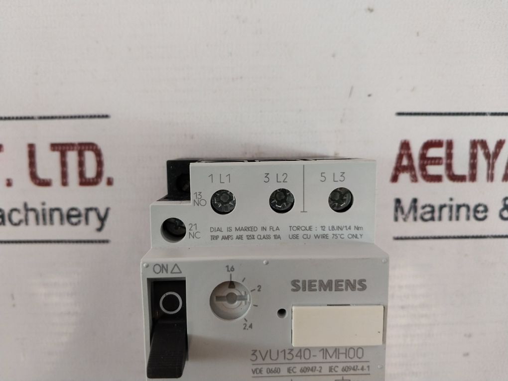 Siemens 3Vu1340-1Mh00 Circuit Breaker 600Vac Max