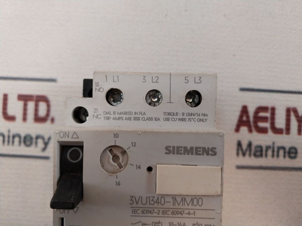 Siemens 3Vu1340-1Mm00 Motor Circuit Breaker 10-16A