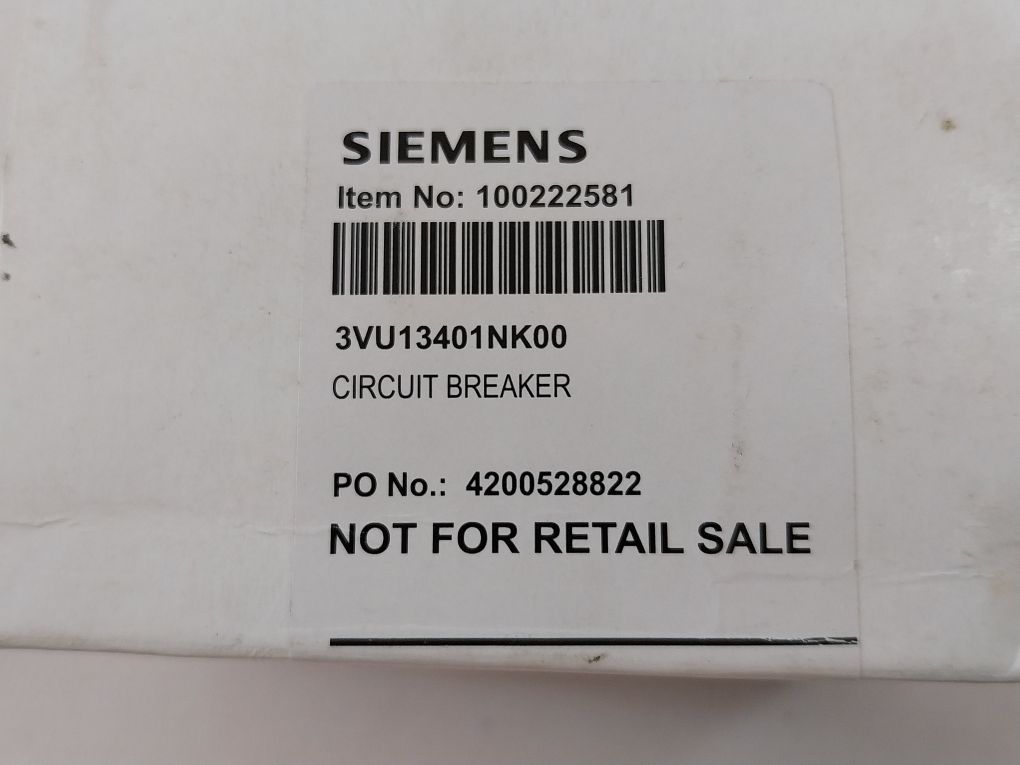 Siemens 3Vu1340-1Nk00 Circuit Breaker 1045A
