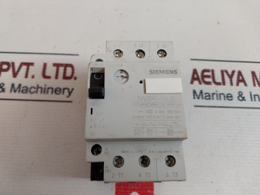 Siemens 3Vu1340-1Nl00 Circuit Breaker 600Vac Max