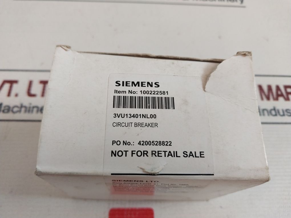 Siemens 3Vu1340-1Nl00 Circuit Breaker 600Vac Max