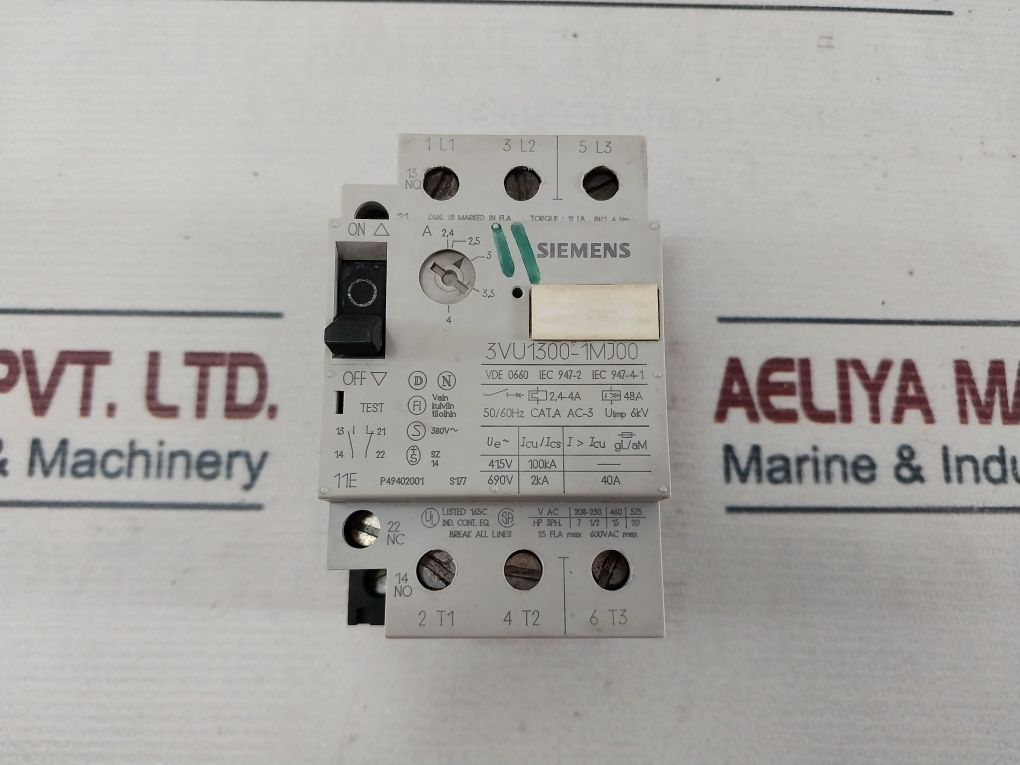 Siemens 3Vu1340-1Nl00 Circuit Breaker 