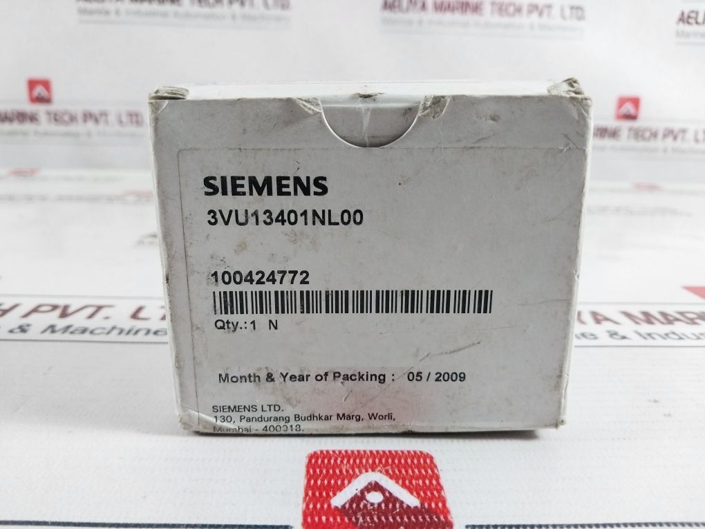 Siemens 3Vu1340-1Nl00 Motor Protection Circuit Breaker 600Vac Max.