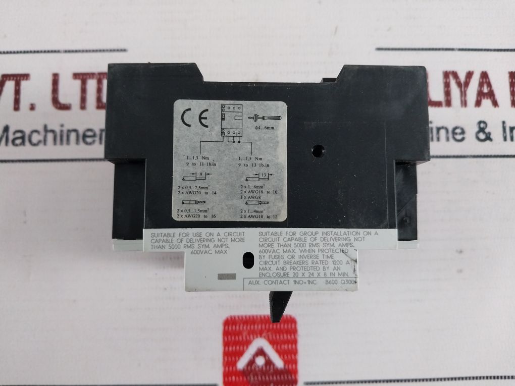 Siemens 3Vu1340-1Nl00 Motor Protection Circuit Breaker 600Vac Max.