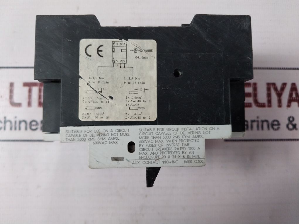 Siemens 3Vu1340-1Nl00 Motor Protection Circuit Breaker 8-13A 50/60Hz