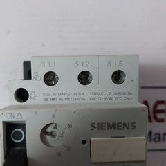 Siemens 3Vu1340-1Nl00 Motor Protection Circuit Breaker 8-13A 50/60Hz