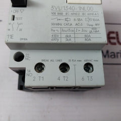 Siemens 3Vu1340-1Nl00 Motor Protection Circuit Breaker 8-13A 50/60Hz