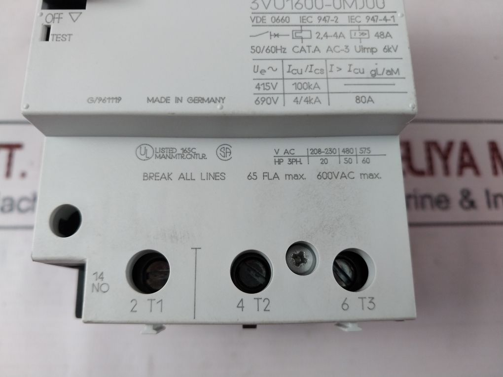 Siemens 3Vu1600-0Mj00