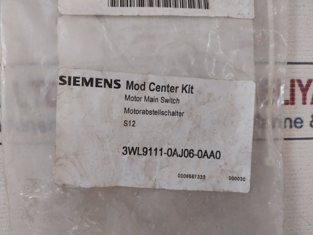 Siemens 3Wl9111-0Aj06-0Aa0 Circuit Breaker Motor Main Switch Kit